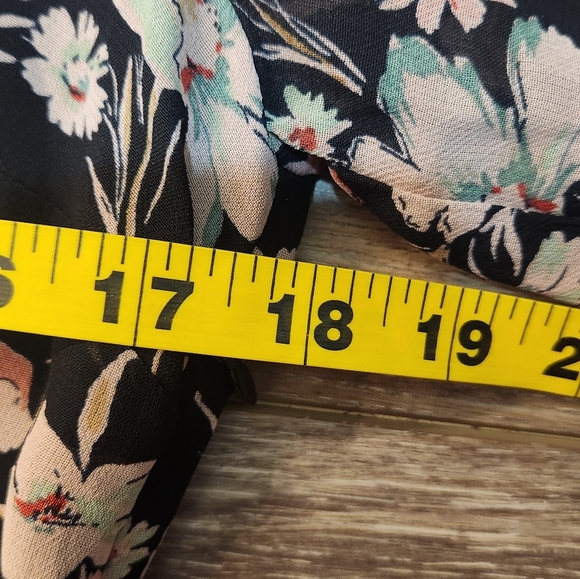Sanctuary Floral Maxi Black Chiffon Dress Size 4 - Picture 7 of 12